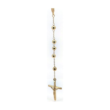 Cadena rosario de oro 18k 70 cm